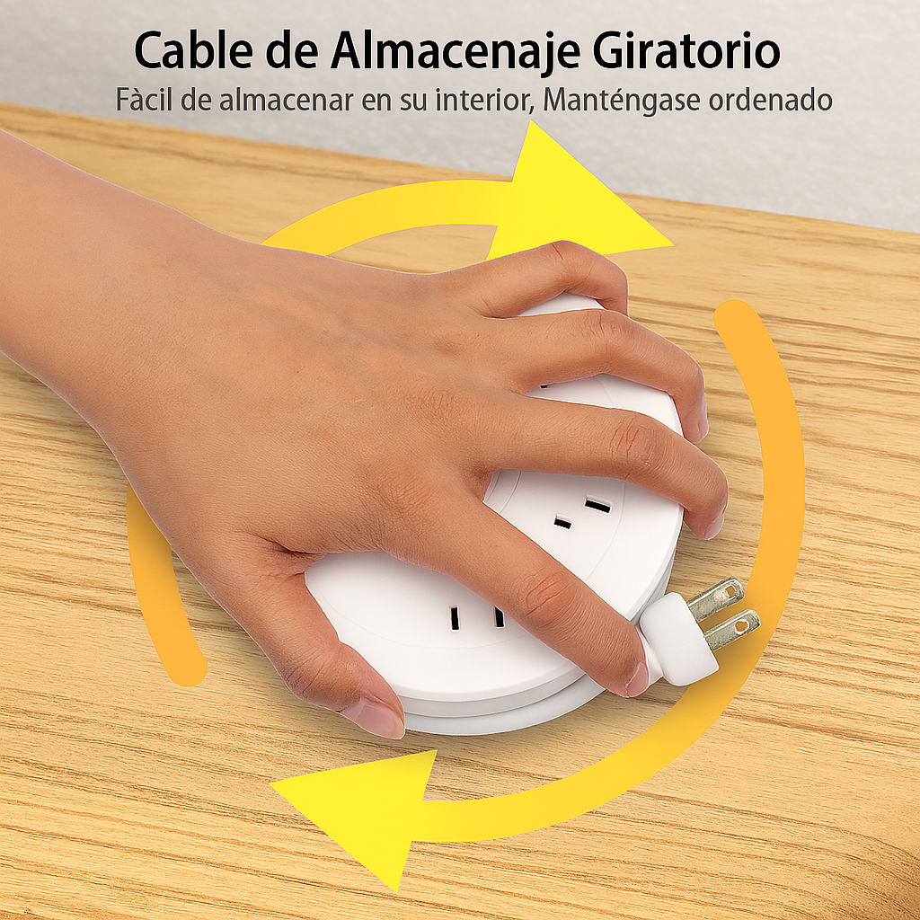 Extensión Eléctrica Redonda Multitoma 6p